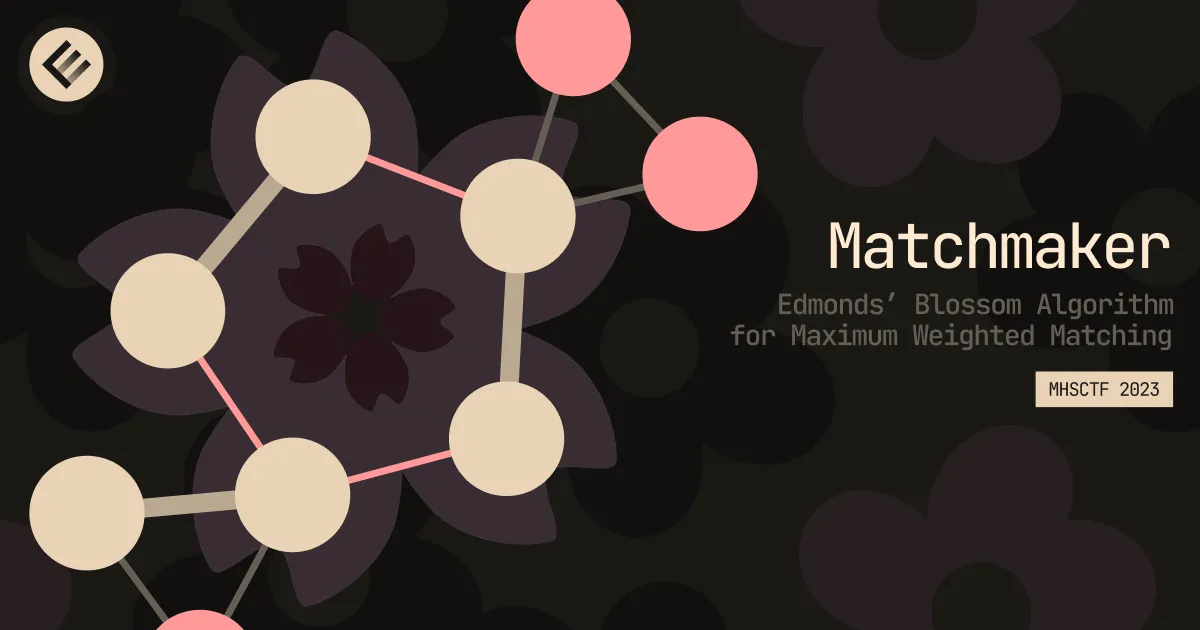 “Matchmaker”: Edmonds’ Algorithm for Maximum Weighted Matching